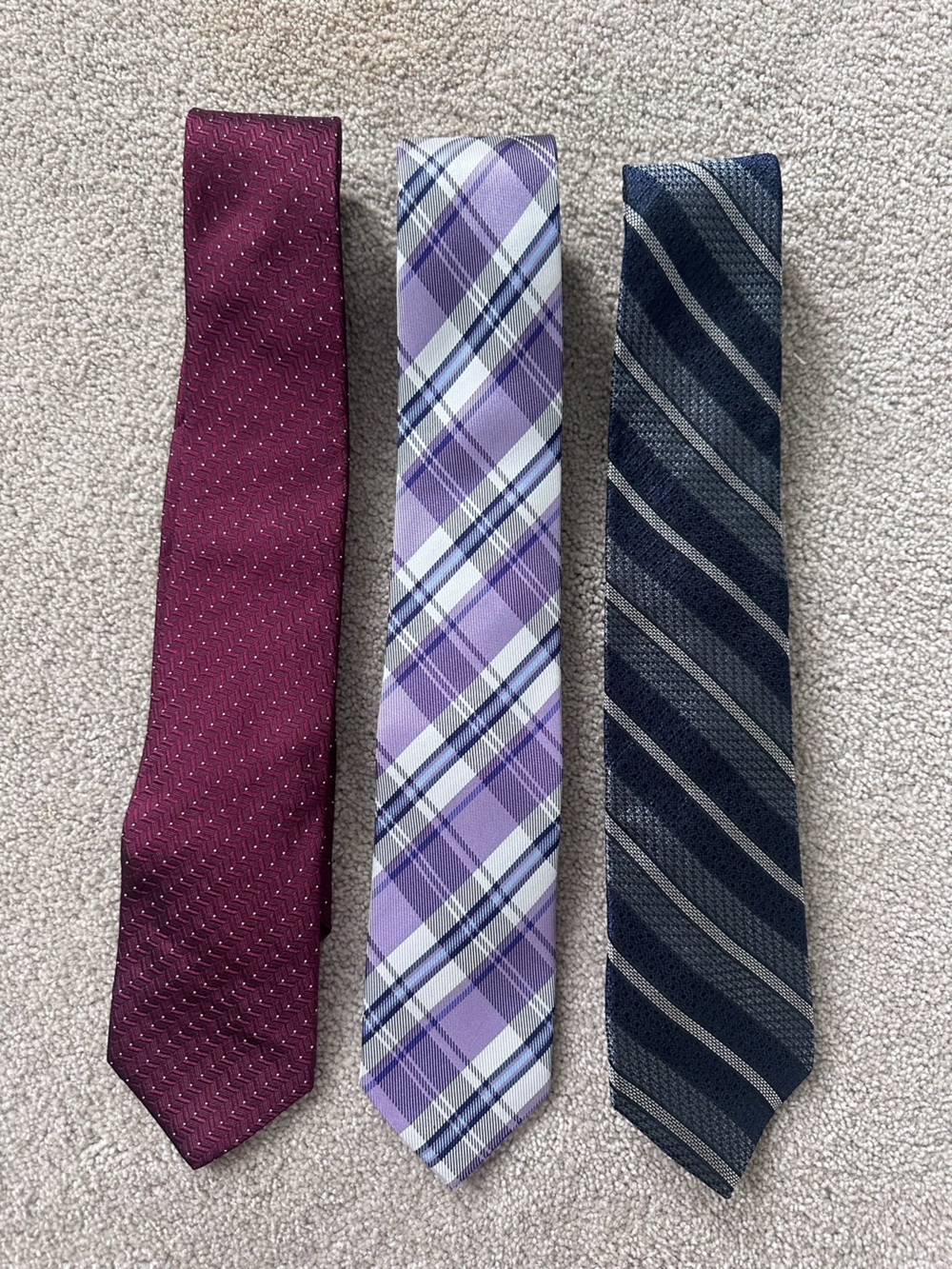 Men’s Designer Silk Tie Lot of 3 Tom James Perry Ellis Arnold Brant